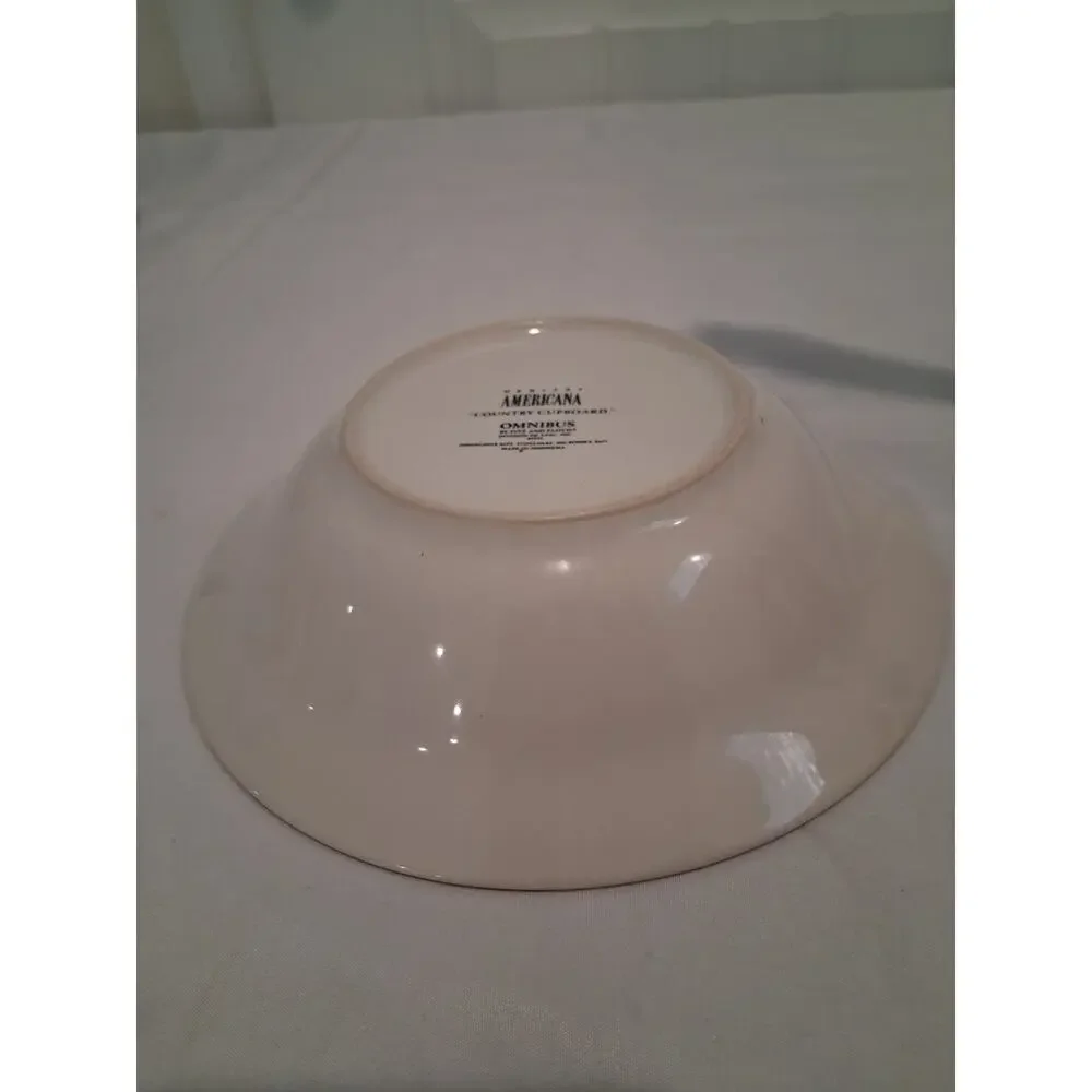 Set of 8 Vintage 1994 Fitz & Floyd Omnibus Habitat Americana Soup Bowls